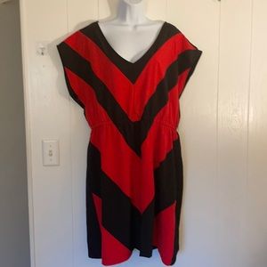 Vintage Level Eight black and red mini dress euc